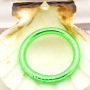 Thai Buddhist Temple Kumlai Stackable Ring – Fluorescent Green